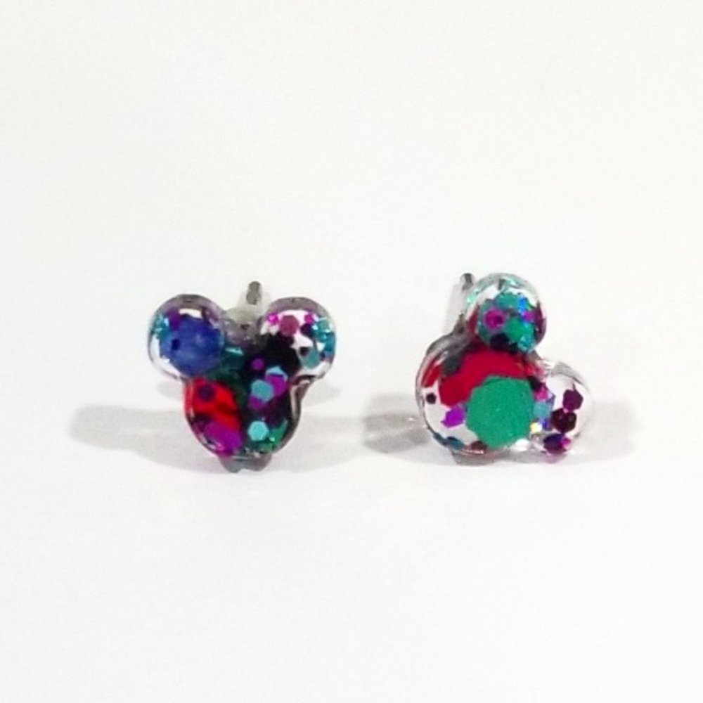 Confetti Mickey Earrings Small